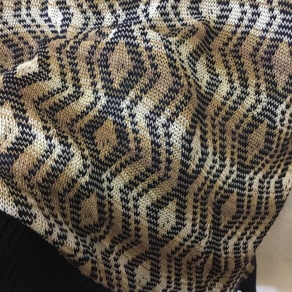 Club Monaco Brown Diamond-Patterned Knit Top - Picture 5 of 9